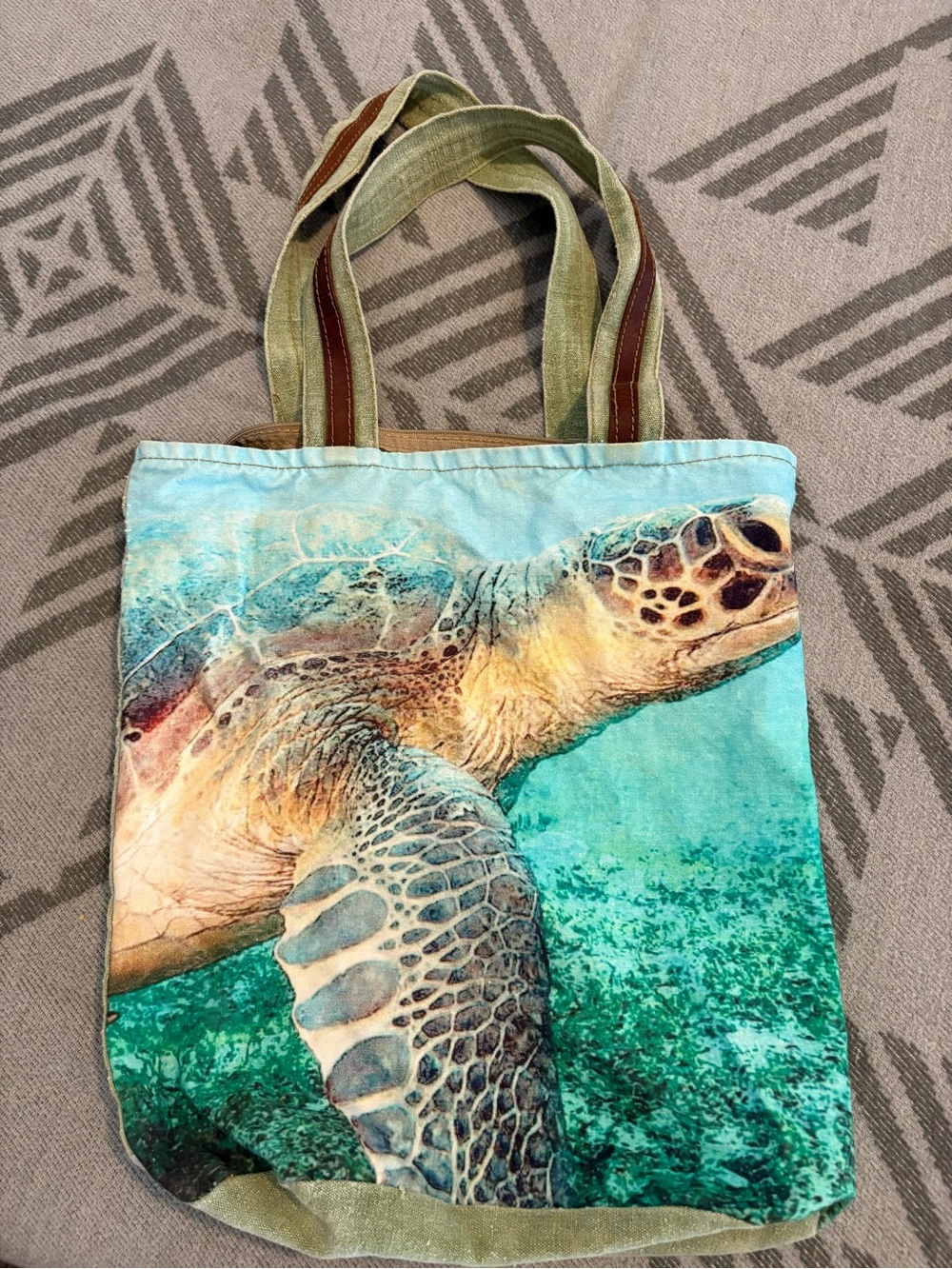 Sea Turtle Cotton Tote Bag